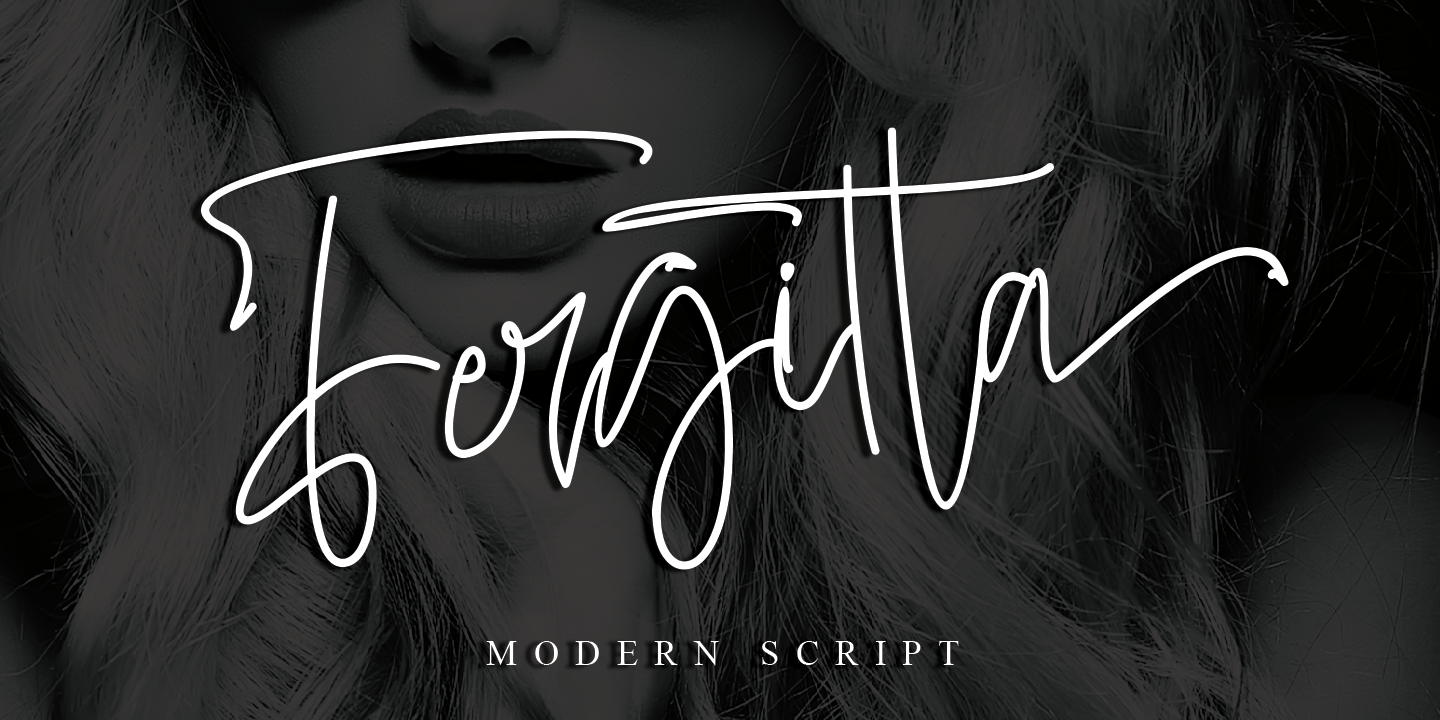 Beispiel einer Fergitta Italic-Schriftart